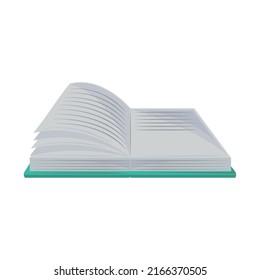 school book icon isolated flat