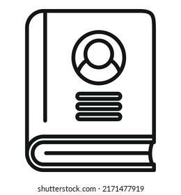 School book icon outline vector. Education graduate. Online study