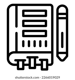 School book icon outline vector. Child study. Safe return in school