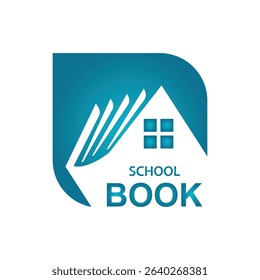 School Book Logo Design Template.