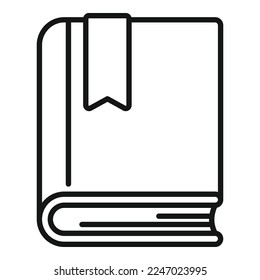 School book mark icon outline vector. Favorite bookmark. Template button