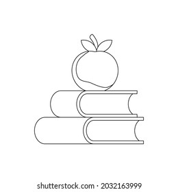 school book outline icon illustration
