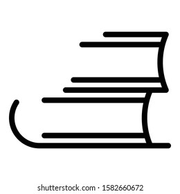 School book stack icon. Outline school book stack vector icon for web design isolated on white background