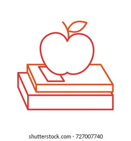 school books and apple study learn concept