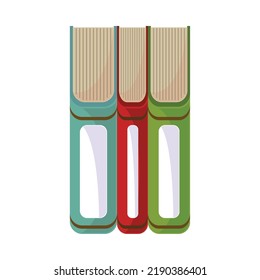 libros escolares con icono aislado