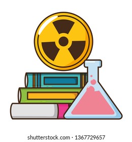 school books lab flask