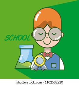 School boy cartoon