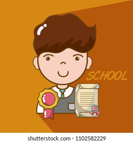 School boy cartoon