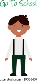 School boy cartoon vector character