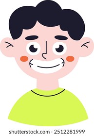 School Boy Character Hand Drawn Vector Illustration
