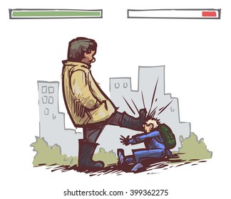 school boy fight