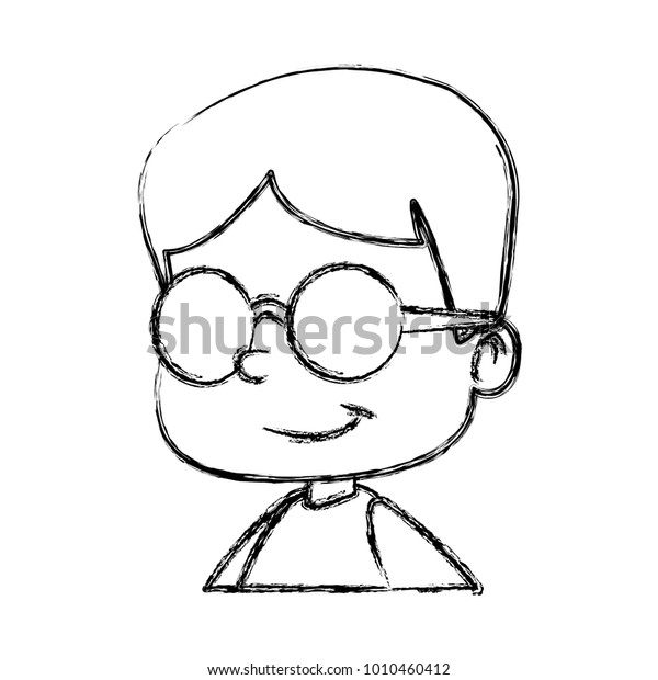School Boy Glasses Cartoon Stock Vector (Royalty Free) 1010460412