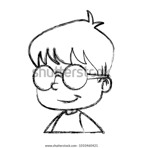 cartoon boy with glasses