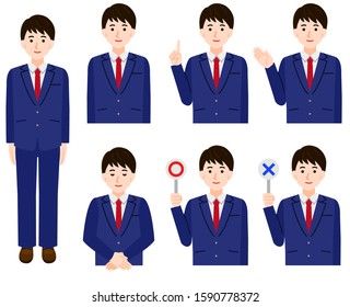 School boy Uniform Simple Illustration