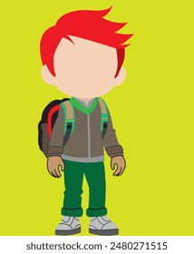 school boy vector design  and cartoon design