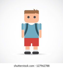 School boy - vector illustration