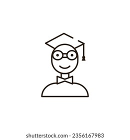school boy vector type icon