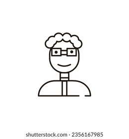 school boy vector type icon