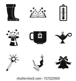 School break icons set. Simple set of 9 School break vector icons for web isolated on white background