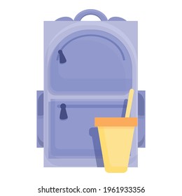 Die Ikone für den Kaffee der Schule. Cartoon für den Kaffeebecher der Schule, Vektorsymbol für Webdesign einzeln auf weißem Hintergrund