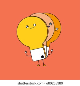 School bright stickers. Cute and funny school item characters with smiling human faces. Set of school item characters, mascots. School cards.