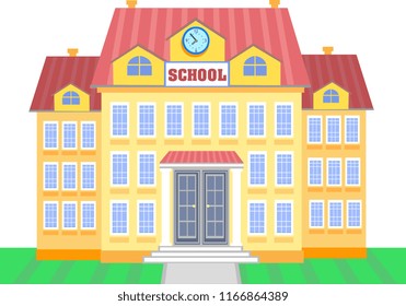 School Building Back School Stock Vector (Royalty Free) 1166864389 ...