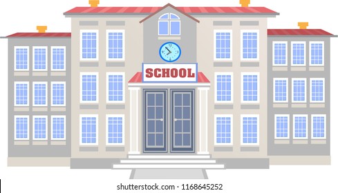 School building. Back to school