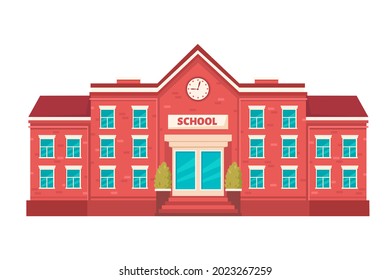 School building. Back to school. Vector illustration