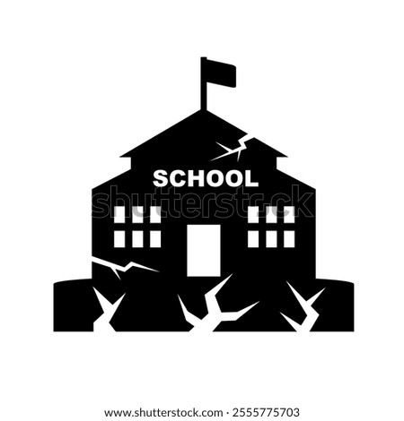 Similar – Image, Stock Photo destroyed school building in Ukraine