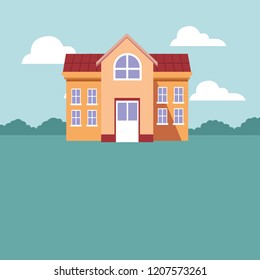 School building cartoon