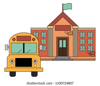 school building cartoon