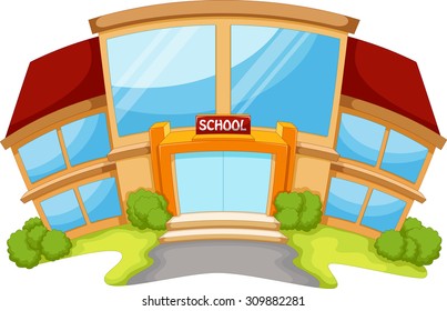 School building cartoon