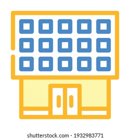 school building color icon vector. school building sign. isolated symbol illustration