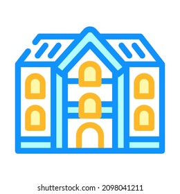 school building color icon vector. school building sign. isolated symbol illustration
