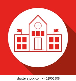 School building design , vector illustration
