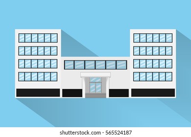 school building design.vector and illustration