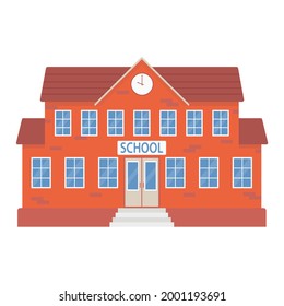 School Building Education Concept Vector Flat Stock Vector (Royalty ...