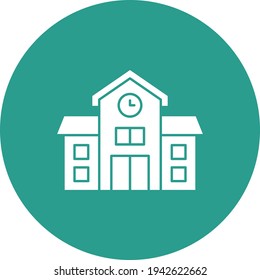 School, building, education icon vector image. Can also be used for education. Suitable for use on web apps, mobile apps and print media.