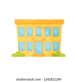 School building, school education and knowledge vector Illustration on a white background