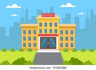 5,984 School building front view Images, Stock Photos & Vectors ...