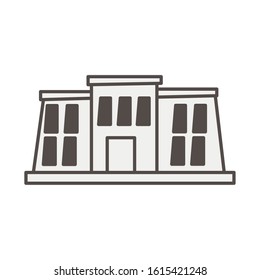 school building facade isolated icon vector illustration design