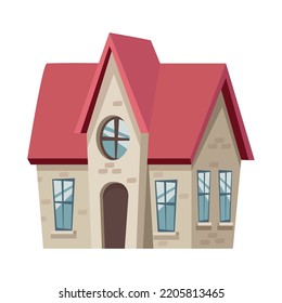 school building front facade icon