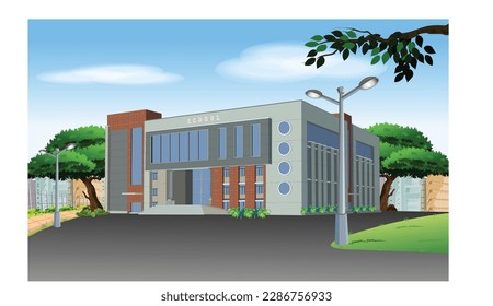 school building full long view.