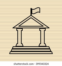school building icon design 