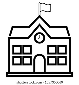 School Building Icon Design School Building Stock Vector (Royalty Free ...