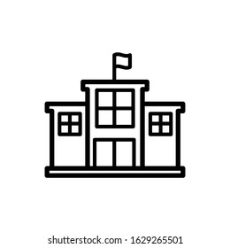 school building icon design vector template