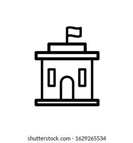 school building icon design vector template