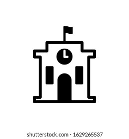 school building icon design vector template