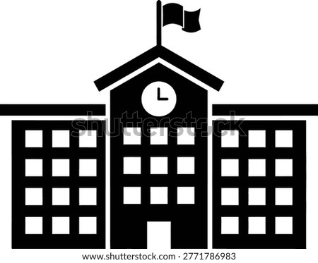 School Building Icon Education Institution Campus Structure
