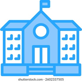 School Building Icon Element For Design